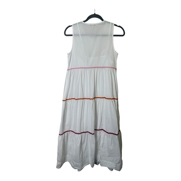 Madewell Rickrack Cattail Tiered Midi Dress Size XS Cotton Sleeveless - Picture 8 of 8